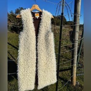C&C California long faux fur vest. Size x-small